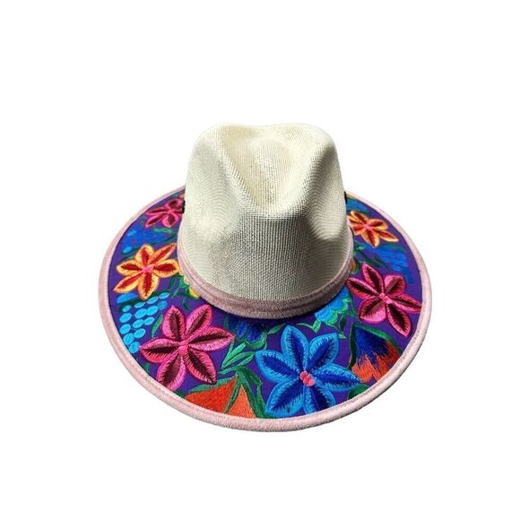 Mexican Artesian Handmade Tropical Embroidered Hat - Picture 1 of 8